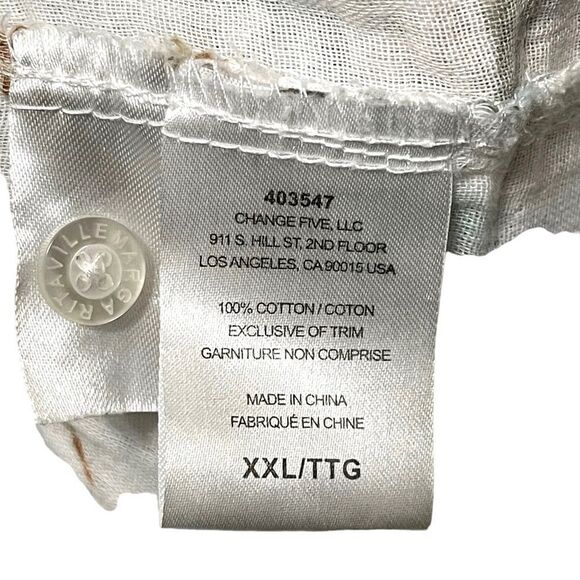 MARGARITAVILLE Men’s Palm Tropical Cotton Short Sleeve Shirt XXL - Picture 5 of 6